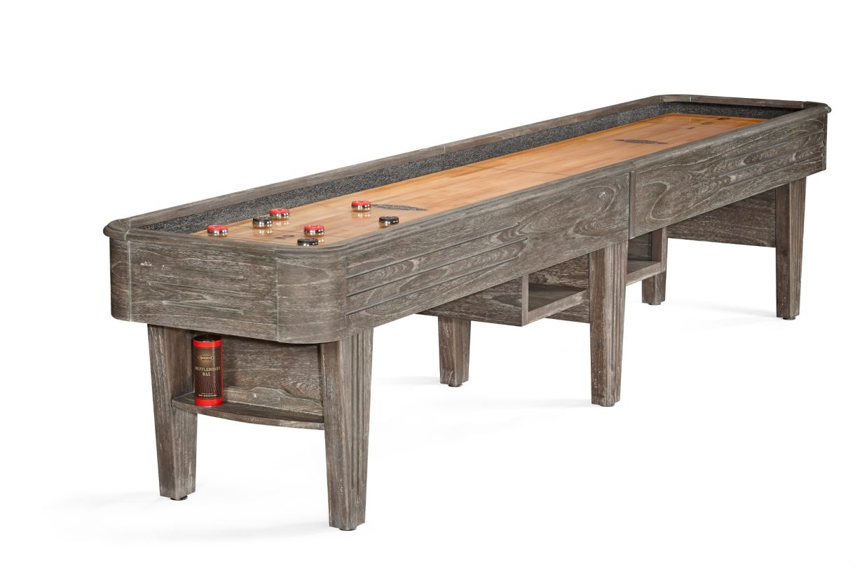 12' Andover II Driftwood Shuffleboard  : game-room