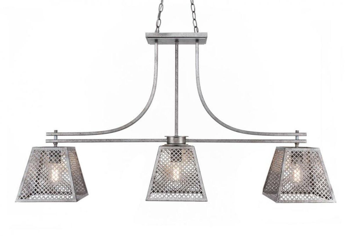 Corbello 3 Light Bar Aged Silver : pool-tables