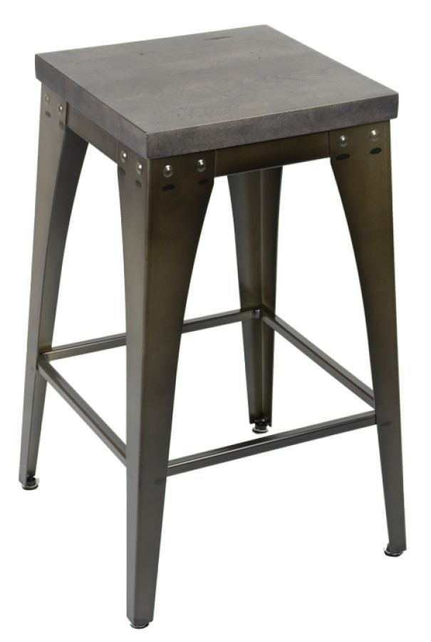 Upright - Wood Seat : barstool
