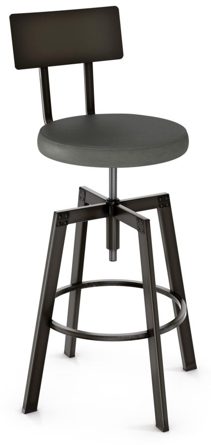 As Shown: 25 Black Coral Finish, HD Slate Seat Fabric 