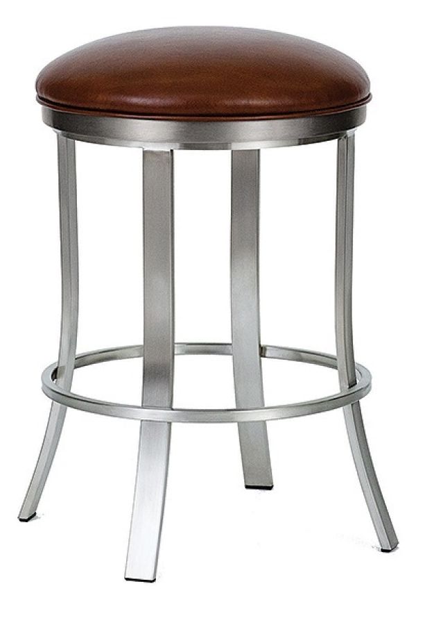 As Shown: Brush Stainless Still Finish, Yosemite Chestnut Seat Fabric