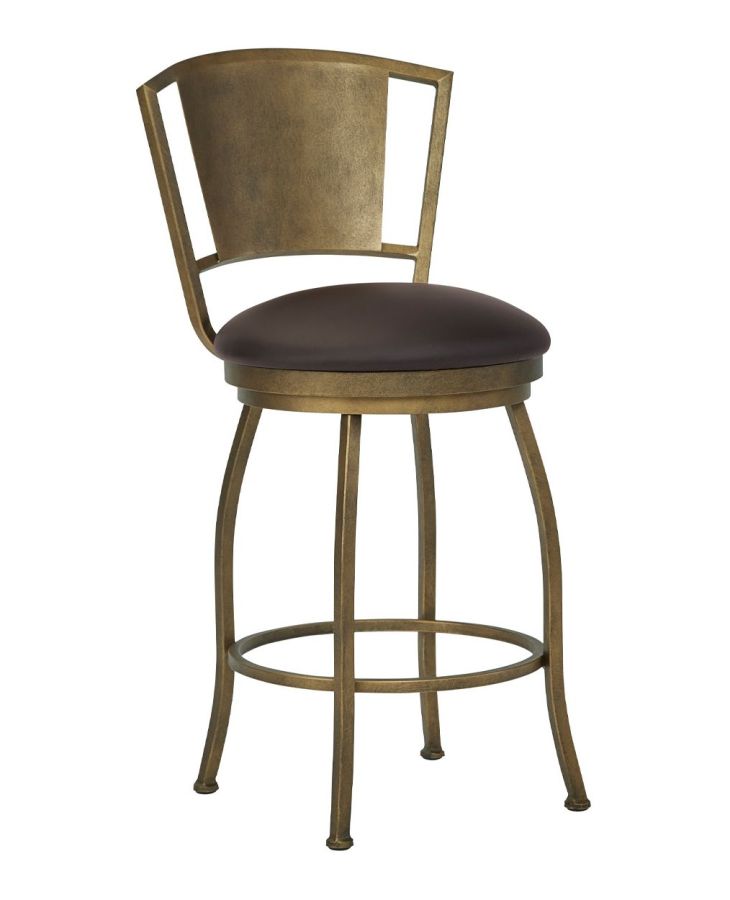 As Shown: Brass Bisque Finish, Dillon Black Seat Fabric