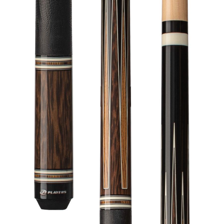 Players E2342 Exotic Blackpalm Wheat Bocote 2pc Pool Cue : pool-tables