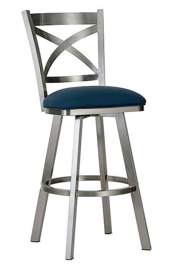As Shown: Brush Stainless Steel Finish, MaxDenim Seat Covering