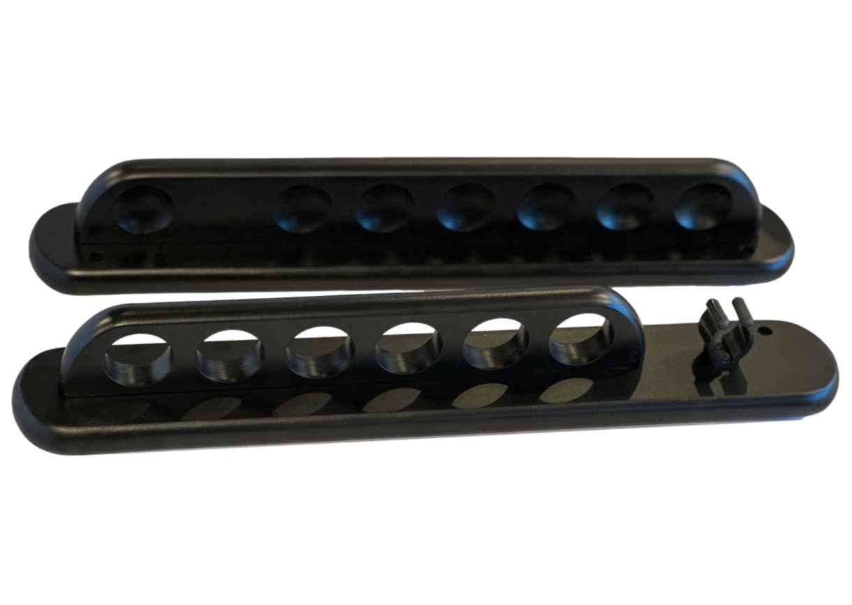 2 Piece Wall Mount Pool Cue Rack Black : pool-tables
