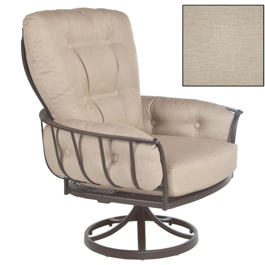 Monterra Mini Urban Scale Swivel Rocker Lounge Chair Espresso Pebble : outdoor-patio