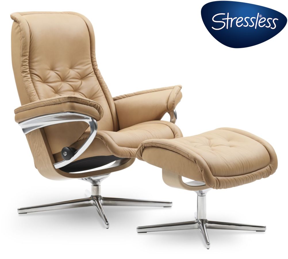 As Shown: Chrome Cross Base in Paloma Almond Leather