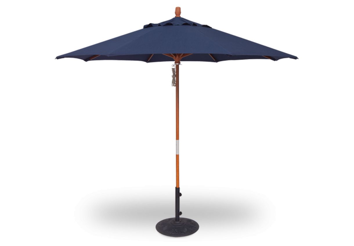 9' Quad Pulley Lift Umbrella : outdoor-patio