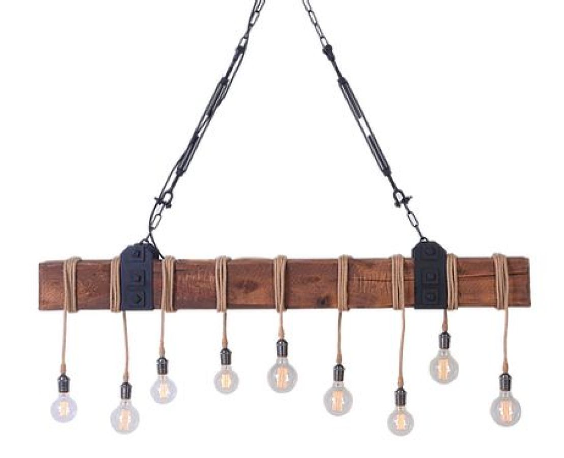 Rustic Poplar Beam w/Edison Bulbs : pool-tables