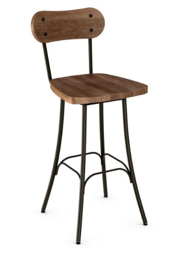 Bean - Wood Seat & Wood Backrest : barstool