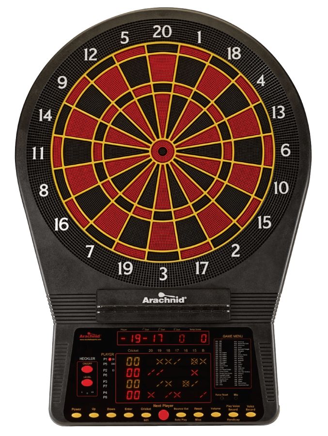 Arachnid Cricket Pro 900 Talking Dartboard : game-room