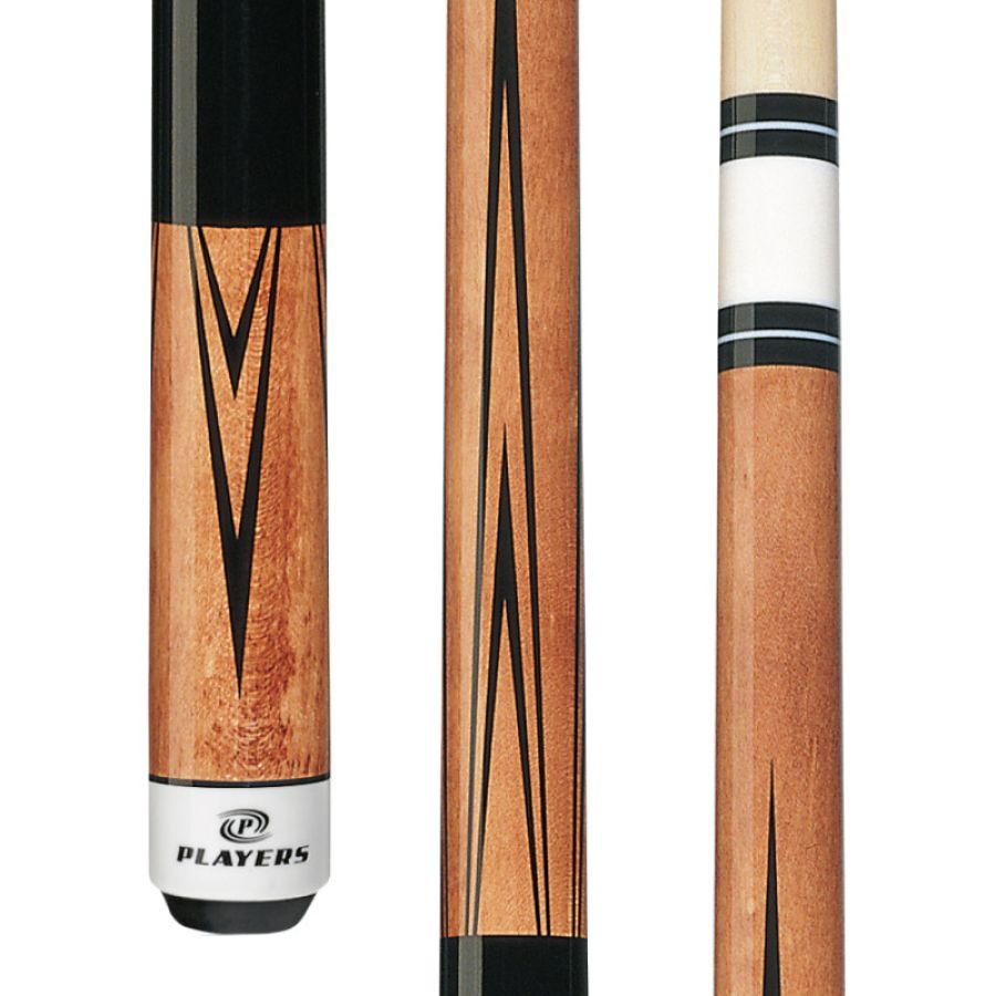 Players C-802 Antique With 4PT White Design 2pc Pool Cue : pool-tables