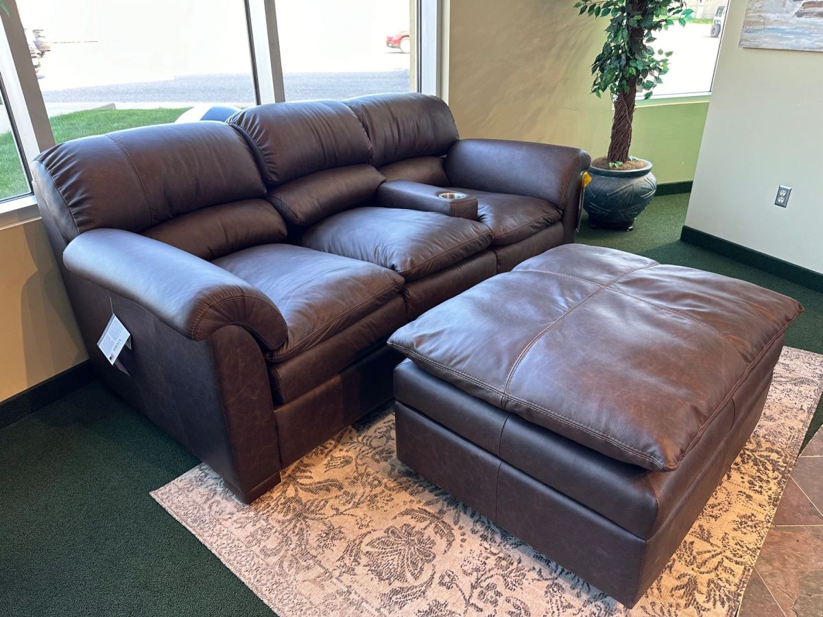 Canyon 3 Seat Sofa & Jumbo Storage Ottoman : furniture