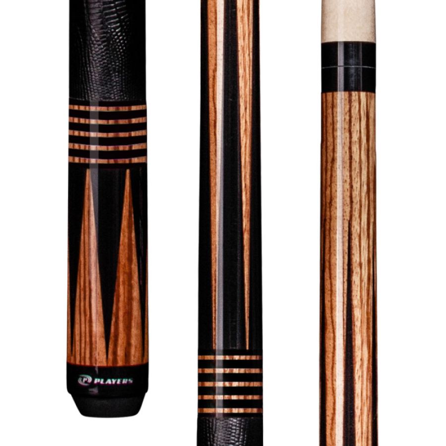 Players E2346 Zebrawood 4PT GD 2pc Pool Cue : pool-tables