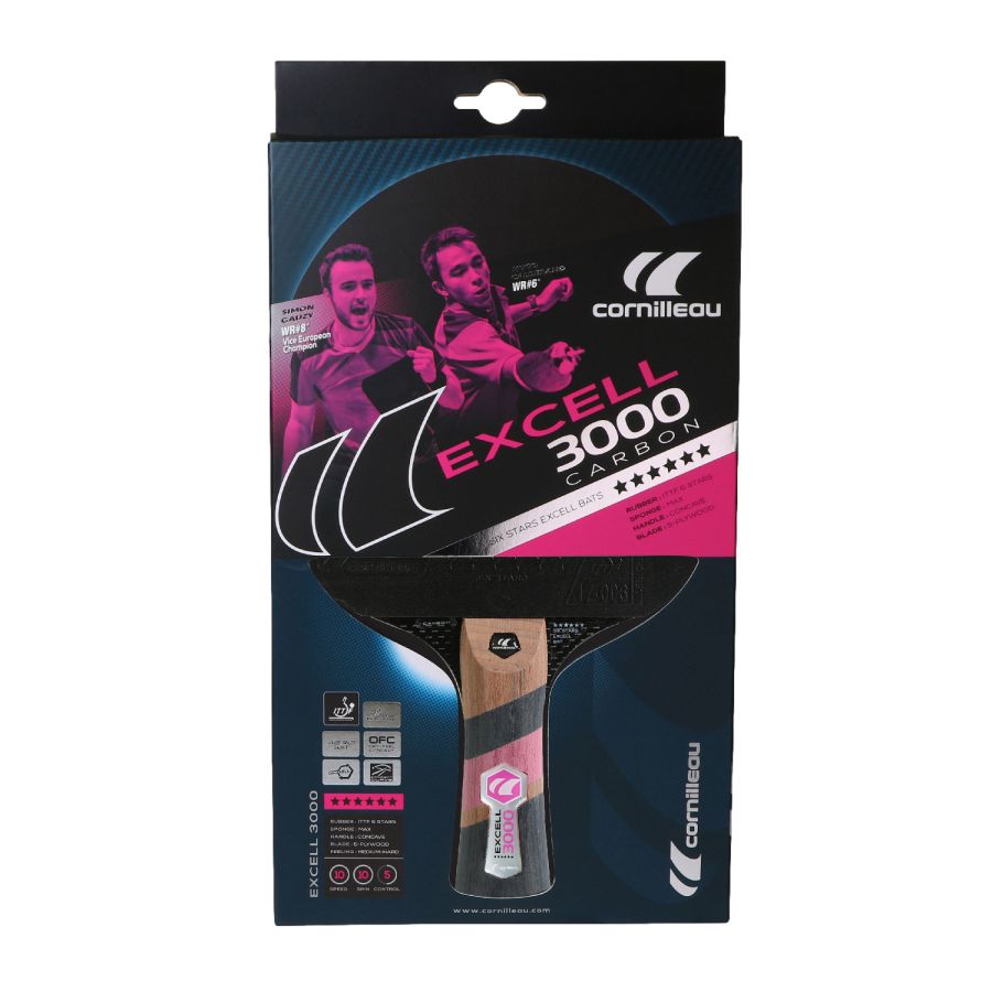 Excell 3000 Carbon Table Tennis Racket : game-room