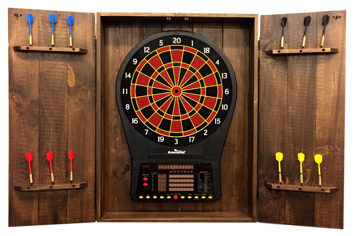 Rustic Dartboard Cabinet - Peters Billiards