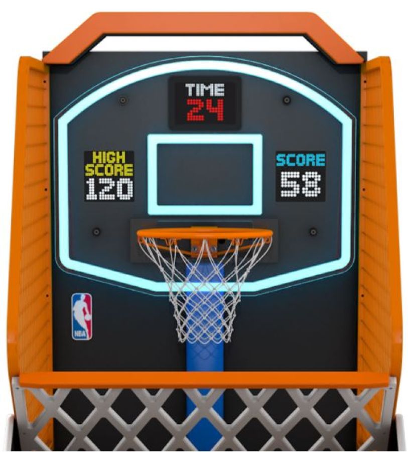 Official NBA Team Logo 2-Player Tabletop Arcade Basketball Game