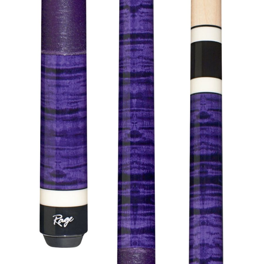 Rage RG130 Purple Reign Purple Tiger Stripe 2pc Pool Cue : pool-tables