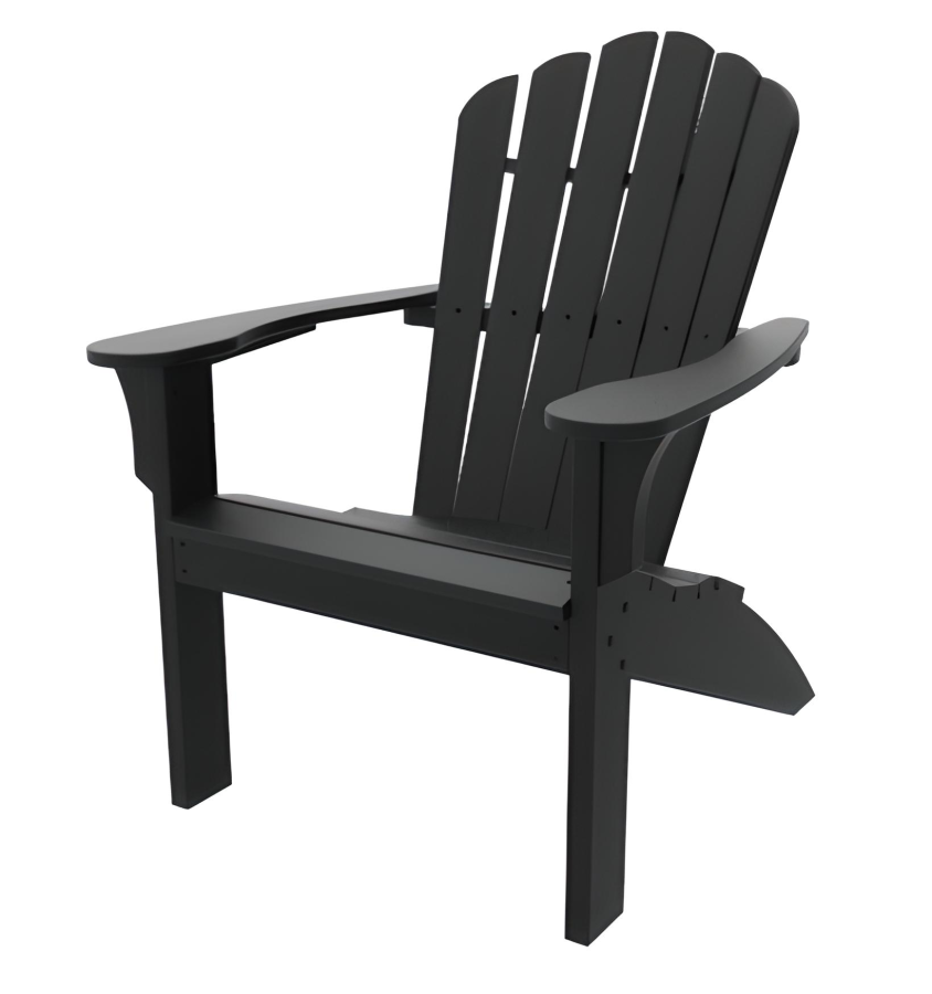 Coastline Harbor View Adirondack Chair Black : outdoor-patio