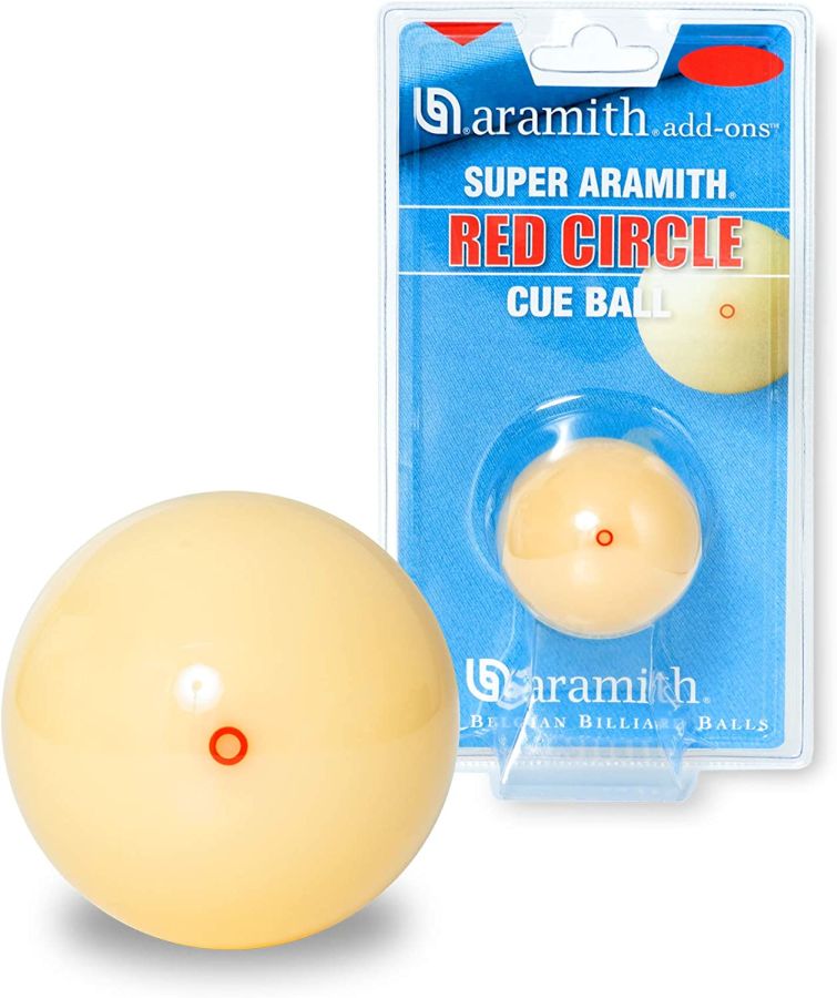 Aramith 2 1/4 Red Circle Cue Ball : pool-tables