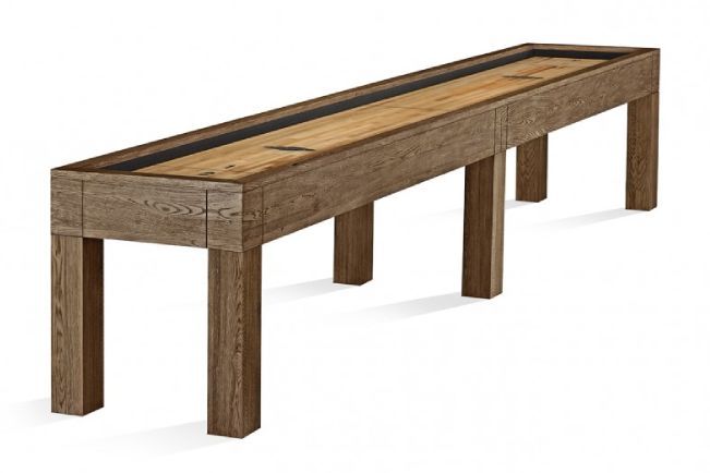 12' Sanibel Shuffleboard table Rustic Dark Brown : game-room